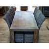 1.8m Reclaimed Elm Chunky Style Dining Table with 6 Latifa Chairs - 1